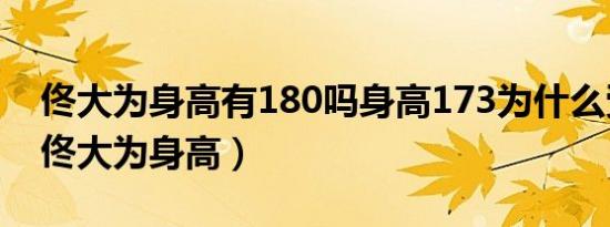 佟大为身高有180吗身高173为什么受欢迎（佟大为身高）