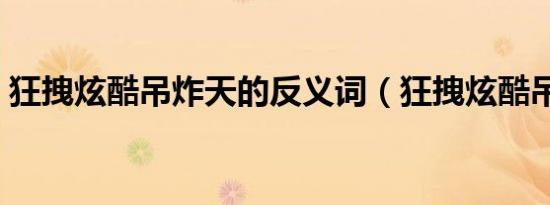 狂拽炫酷吊炸天的反义词（狂拽炫酷吊炸天）