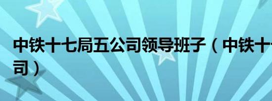 中铁十七局五公司领导班子（中铁十七局五公司）