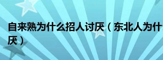 自来熟为什么招人讨厌（东北人为什么招人讨厌）
