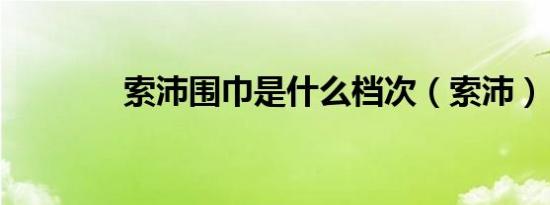 索沛围巾是什么档次（索沛）