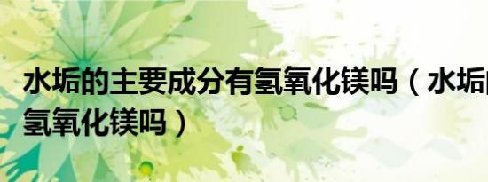 水垢的主要成分有氢氧化镁吗（水垢的成分有氢氧化镁吗）