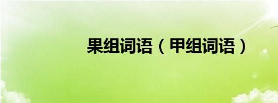 果组词语（甲组词语）