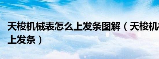 天梭机械表怎么上发条图解（天梭机械表怎么上发条）