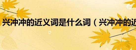 兴冲冲的近义词是什么词（兴冲冲的近义词）