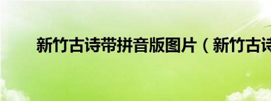 新竹古诗带拼音版图片（新竹古诗）