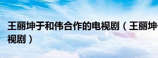 王丽坤于和伟合作的电视剧（王丽坤于和伟电视剧）