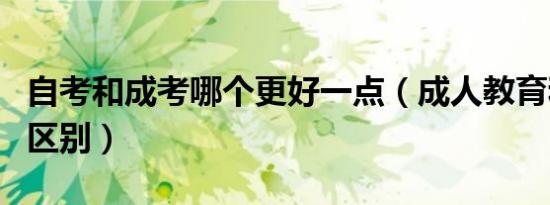 自考和成考哪个更好一点（成人教育和自考的区别）