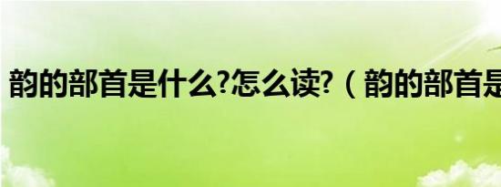 韵的部首是什么?怎么读?（韵的部首是什么）