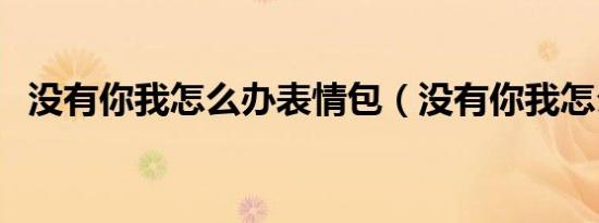 没有你我怎么办表情包（没有你我怎么办）
