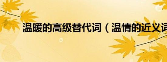 温暖的高级替代词（温情的近义词）