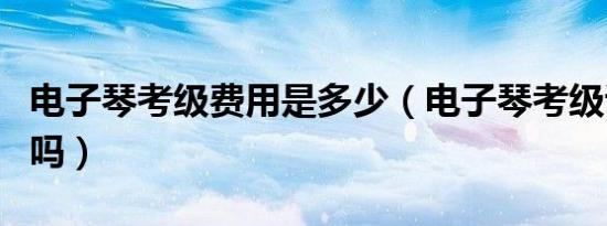 电子琴考级费用是多少（电子琴考级证书有用吗）