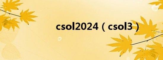 csol2024（csol3）