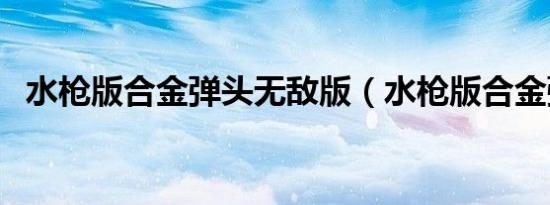 水枪版合金弹头无敌版（水枪版合金弹头）
