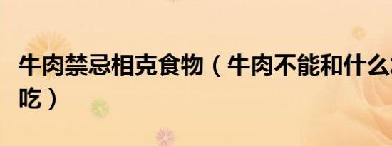 牛肉禁忌相克食物（牛肉不能和什么水果一起吃）