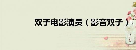 双子电影演员（影音双子）