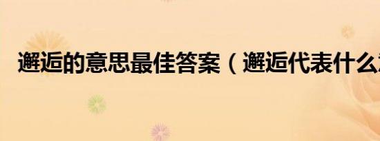 邂逅的意思最佳答案（邂逅代表什么意思）