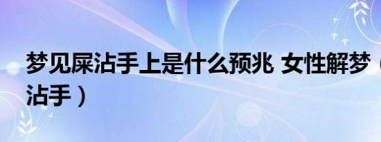梦见屎沾手上是什么预兆 女性解梦（梦见屎沾手）