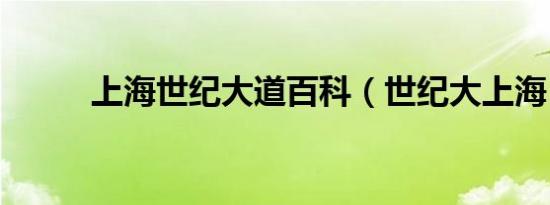 上海世纪大道百科（世纪大上海）