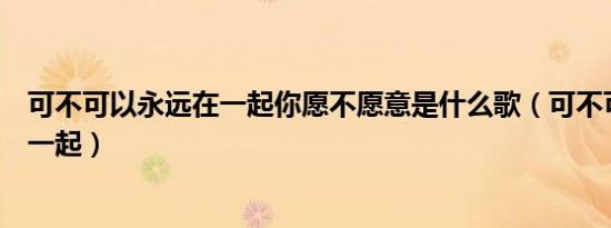 可不可以永远在一起你愿不愿意是什么歌（可不可以永远在一起）