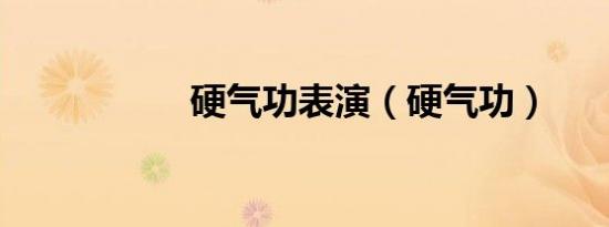 硬气功表演（硬气功）