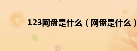 123网盘是什么（网盘是什么）