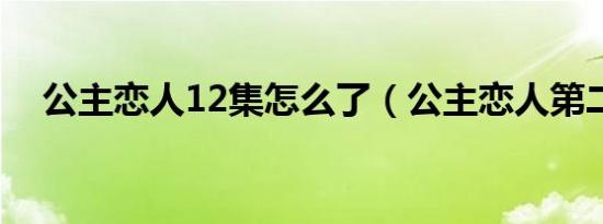 公主恋人12集怎么了（公主恋人第二季）