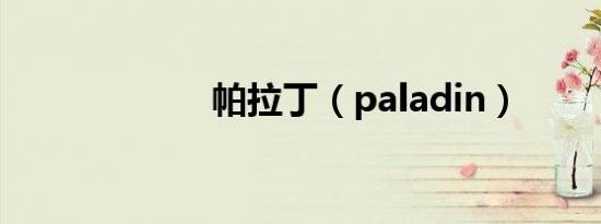 帕拉丁（paladin）