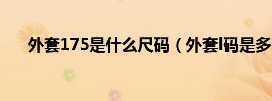 外套175是什么尺码（外套l码是多大）