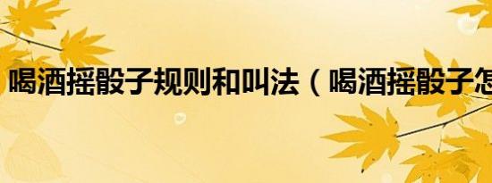 喝酒摇骰子规则和叫法（喝酒摇骰子怎么玩）