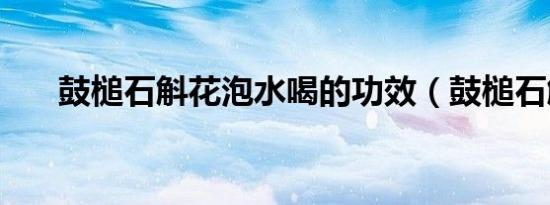 鼓槌石斛花泡水喝的功效（鼓槌石斛）
