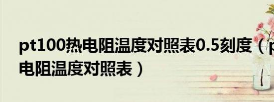 pt100热电阻温度对照表0.5刻度（pt100热电阻温度对照表）