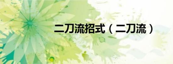 二刀流招式（二刀流）