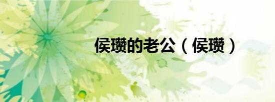 侯瓒的老公（侯瓒）