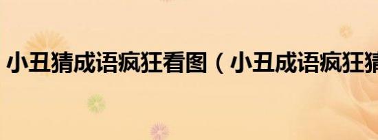 小丑猜成语疯狂看图（小丑成语疯狂猜成语）