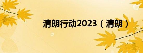 清朗行动2023（清朗）