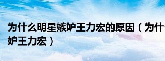 为什么明星嫉妒王力宏的原因（为什么明星嫉妒王力宏）