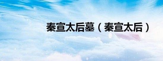 秦宣太后墓（秦宣太后）