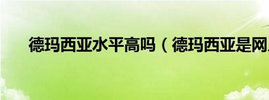 德玛西亚水平高吗（德玛西亚是网几）