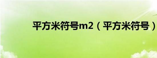 平方米符号m2（平方米符号）