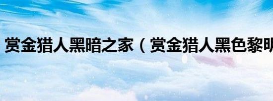赏金猎人黑暗之家（赏金猎人黑色黎明存档）