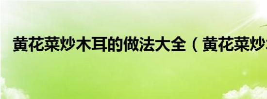 黄花菜炒木耳的做法大全（黄花菜炒木耳）