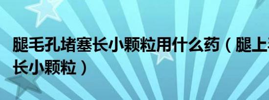 腿毛孔堵塞长小颗粒用什么药（腿上毛孔堵塞长小颗粒）