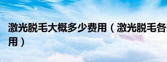 激光脱毛大概多少费用（激光脱毛各部位的费用）