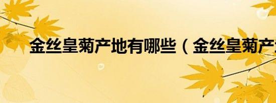 金丝皇菊产地有哪些（金丝皇菊产地）