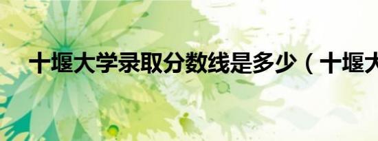 十堰大学录取分数线是多少（十堰大学）