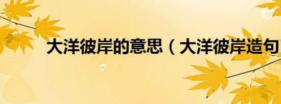 大洋彼岸的意思（大洋彼岸造句）