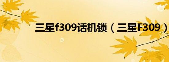 三星f309话机锁（三星F309）