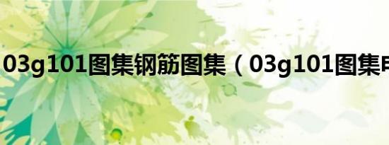 03g101图集钢筋图集（03g101图集电子版）