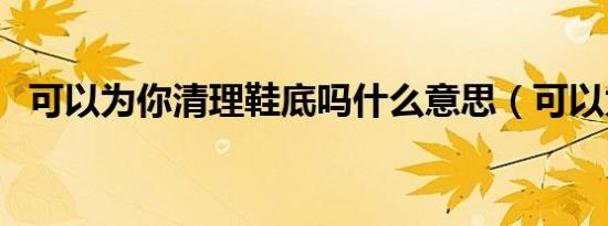 可以为你清理鞋底吗什么意思（可以为你）